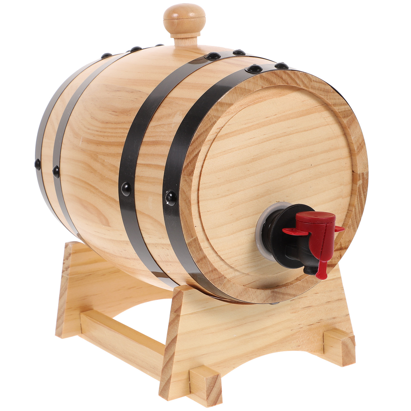 Wine Beer And Spirit - 1Pcs Handcrafted Oak Wine Barrel Set