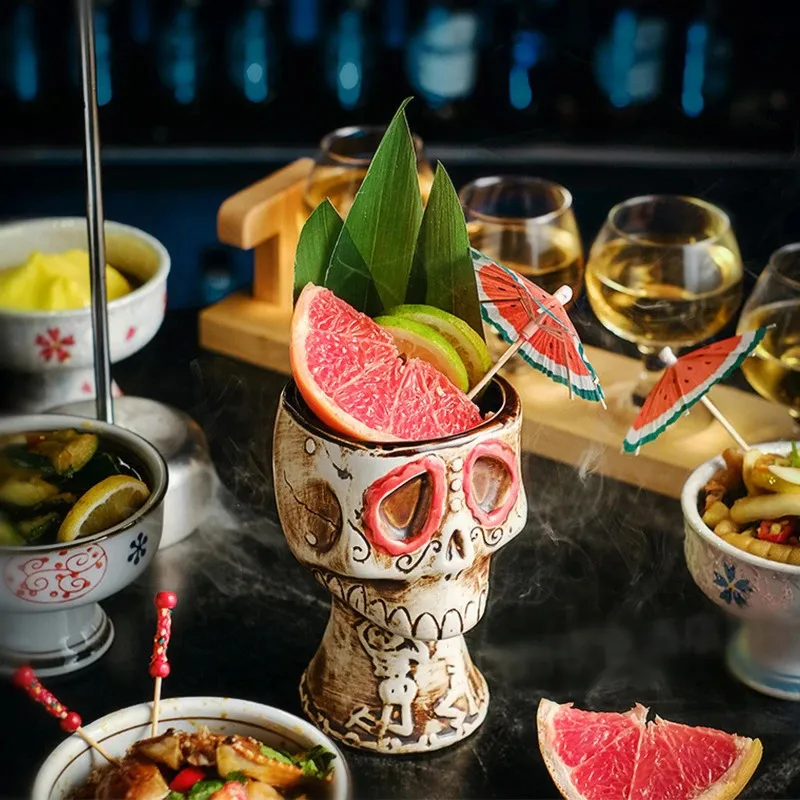 Wine With Beer Mix - 480ml Halloween Party Skull Cocktail Glass