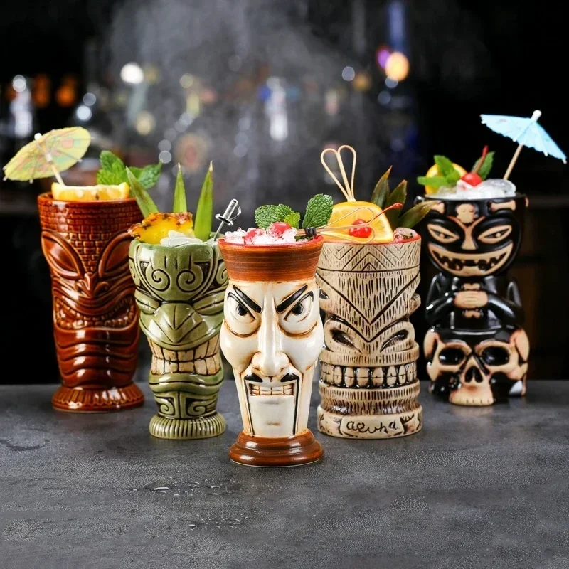 60 Types Ceramic Hawaii Tiki M - Wine Beer Cocktail 评论和价格