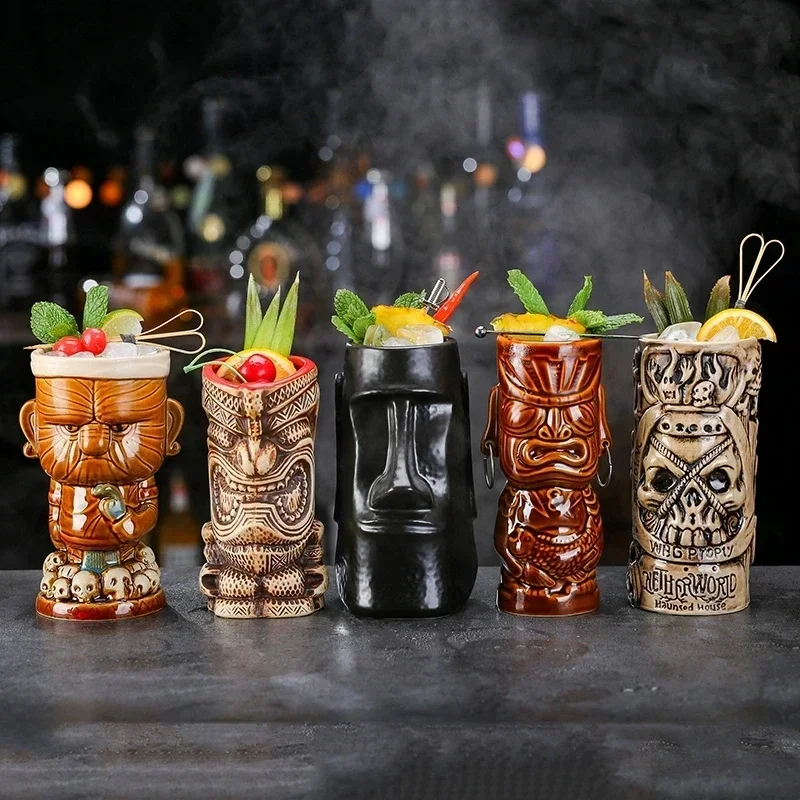 60 Types Ceramic Hawaii Tiki M - Wine Beer Cocktail 评论和价格