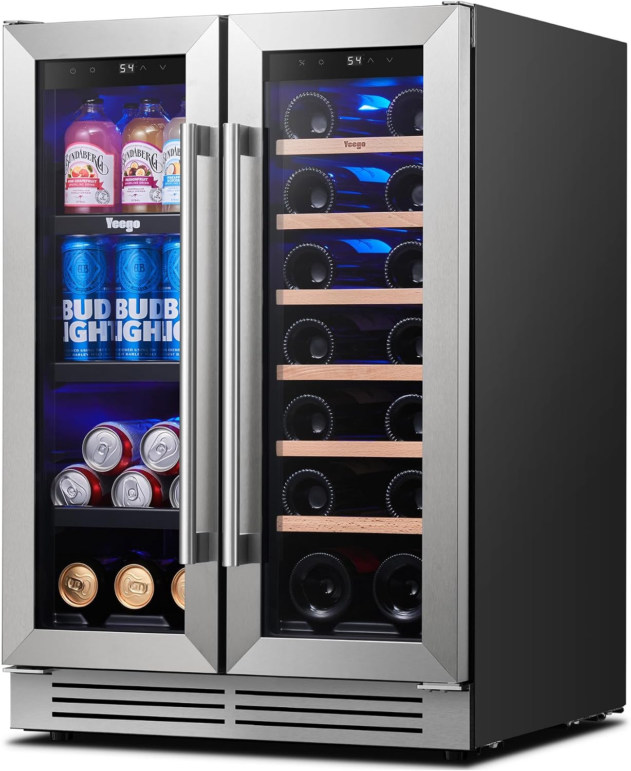 Yeego 24 Inch Wine and Beverag - Wine Beer Fridge Dual Zone 评论和价格
