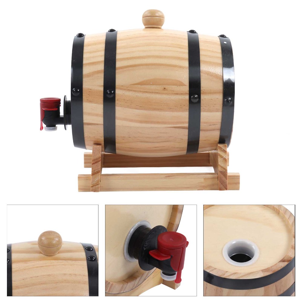 7 piece Vintage Pine Wood Wine - Wine Beer Whiskey 评论和价格