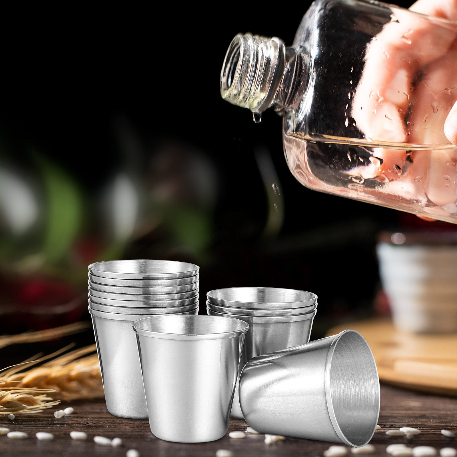 12Pcs Stainless Steel Drinking - Wine Beer And Spirit 评论和价格