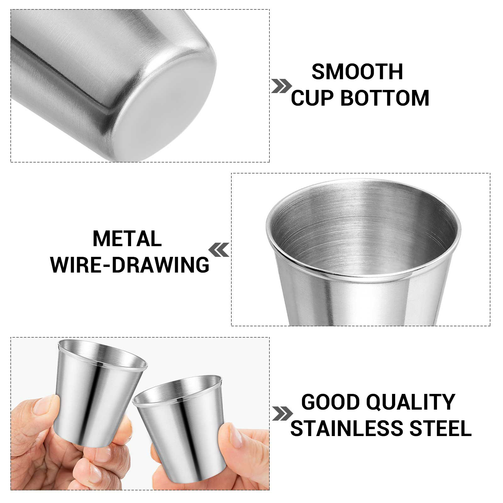 12Pcs Stainless Steel Drinking - Wine Beer And Spirit 评论和价格