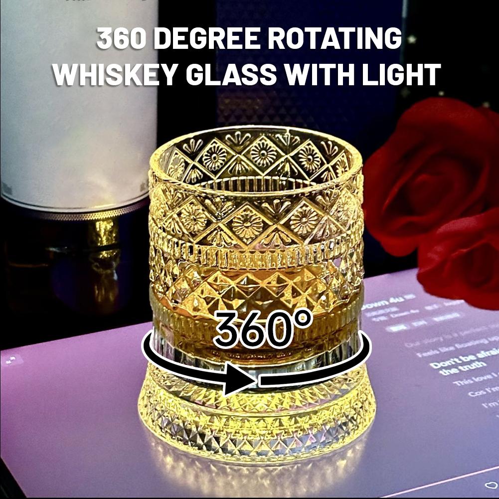 Rotating Whiskey Glass Creativ - Wine Beer Whiskey 评论和价格