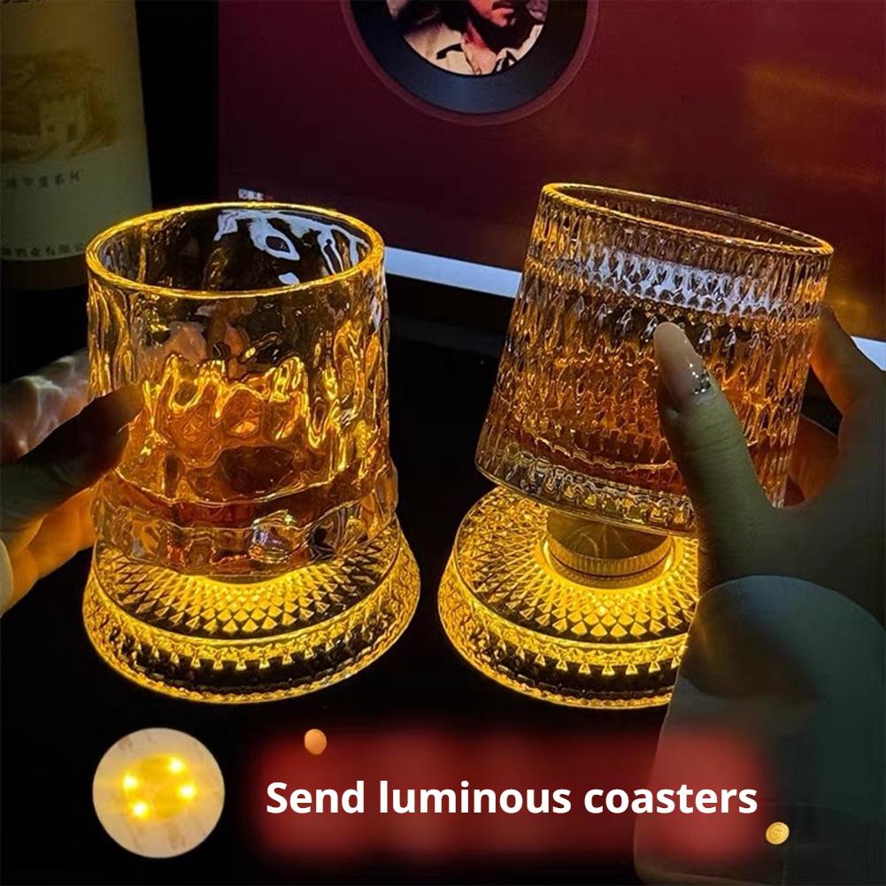 Rotating Whiskey Glass Creativ - Wine Beer Whiskey 评论和价格