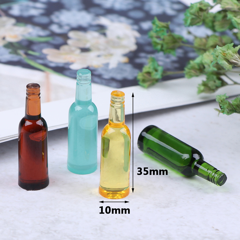 6pcs 1:12 Dollhouse Miniature  - Wine Beer Bottle 评论和价格