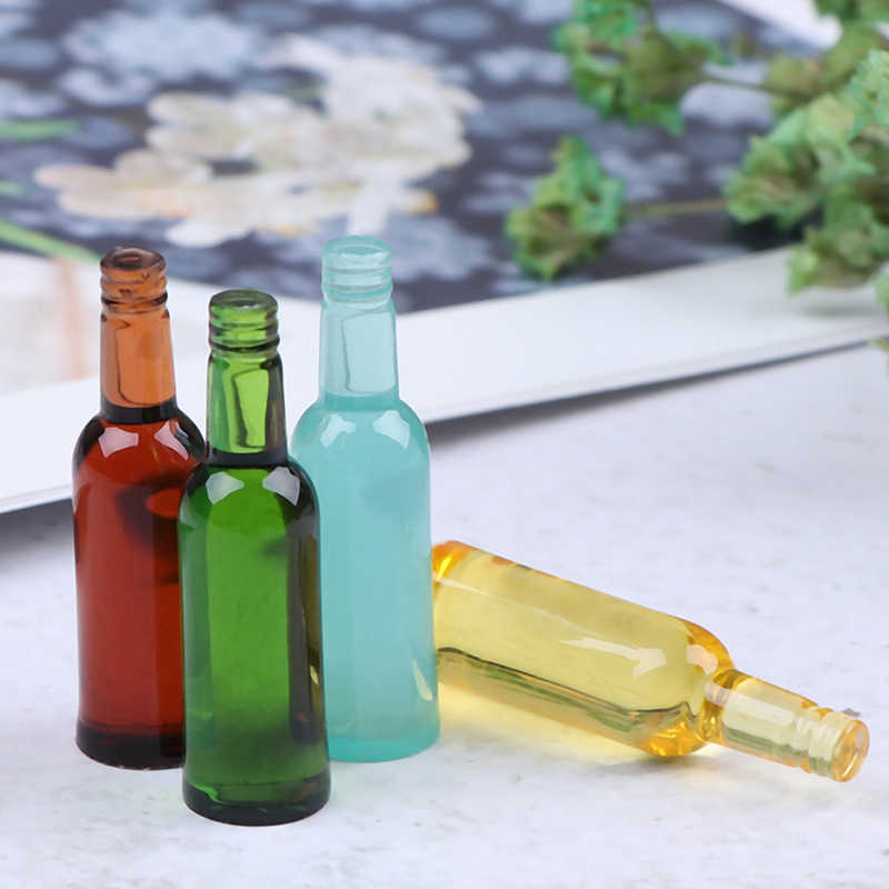 6pcs 1:12 Dollhouse Miniature  - Wine Beer Bottle 评论和价格