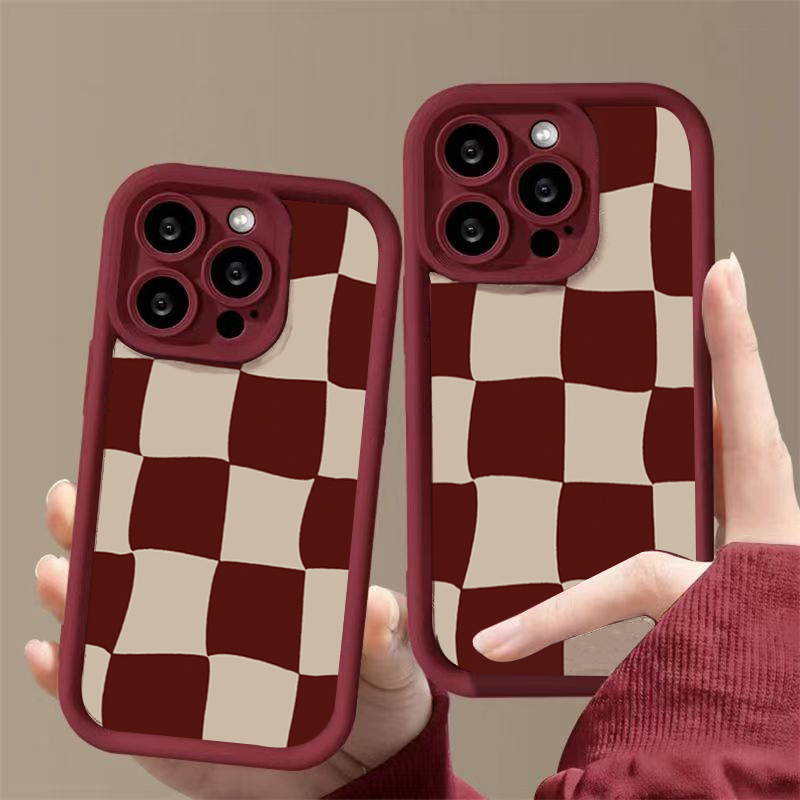 Wine Red Deform Grid Pattern P - Wine & Beer Guayaquil 评论和价格