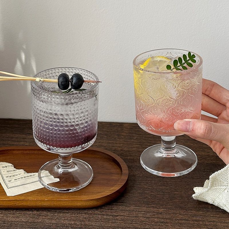 4pcs Set Vintage Embossed Mixe - Wine With Beer Mix 评论和价格