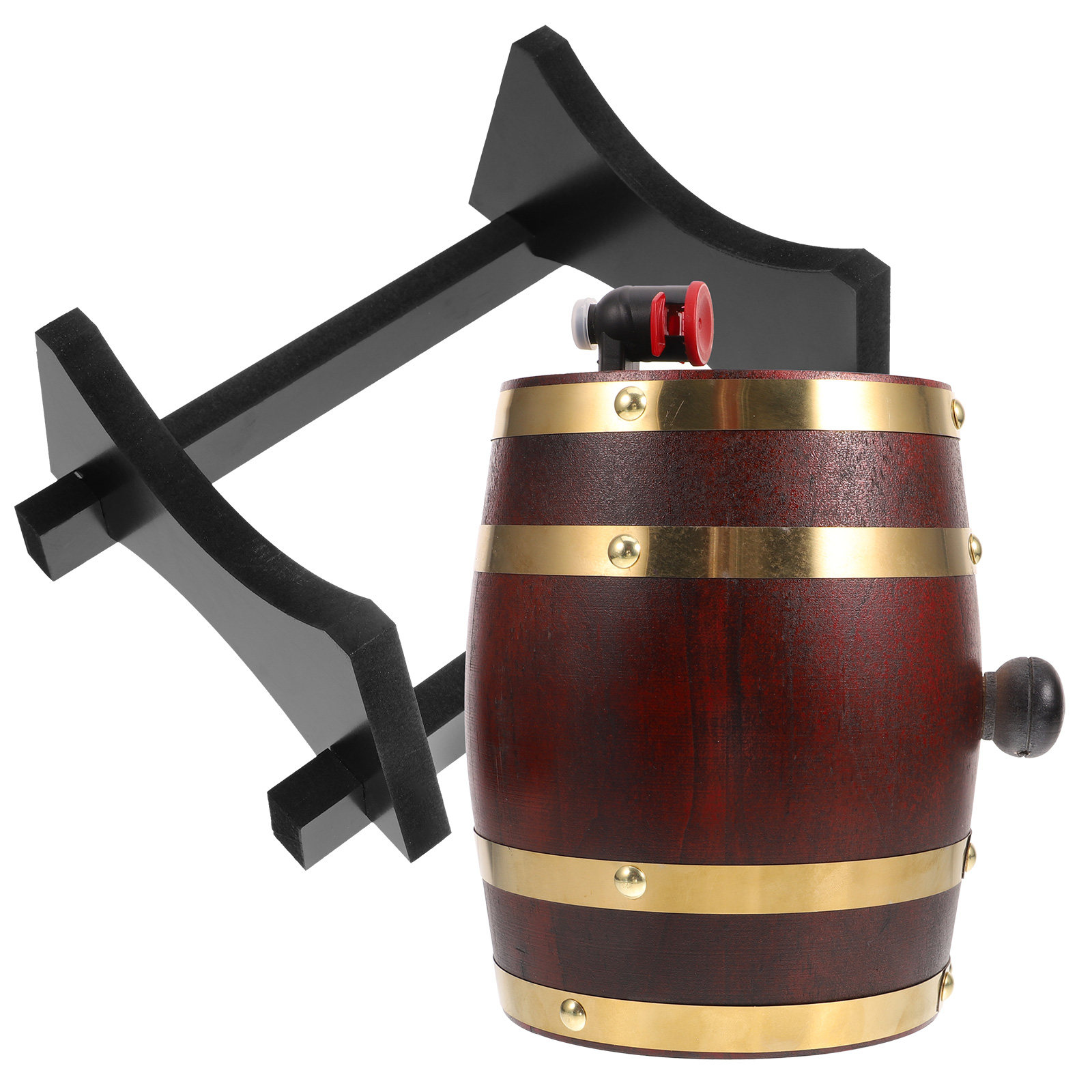 1Set Wood Wine Barrel 1L Red W - Wine Beer Red 评论和价格