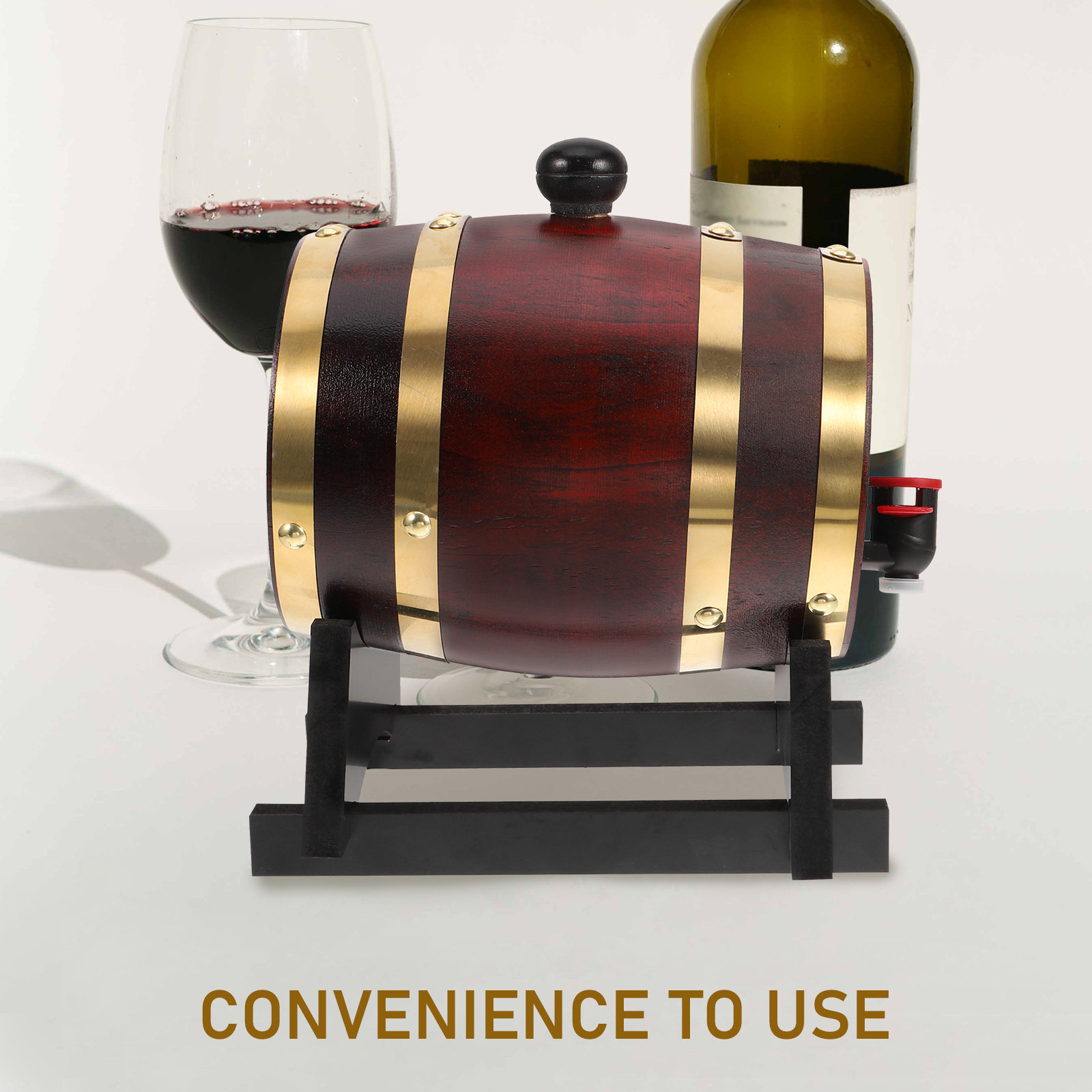 1Set Wood Wine Barrel 1L Red W - Wine Beer Red 评论和价格