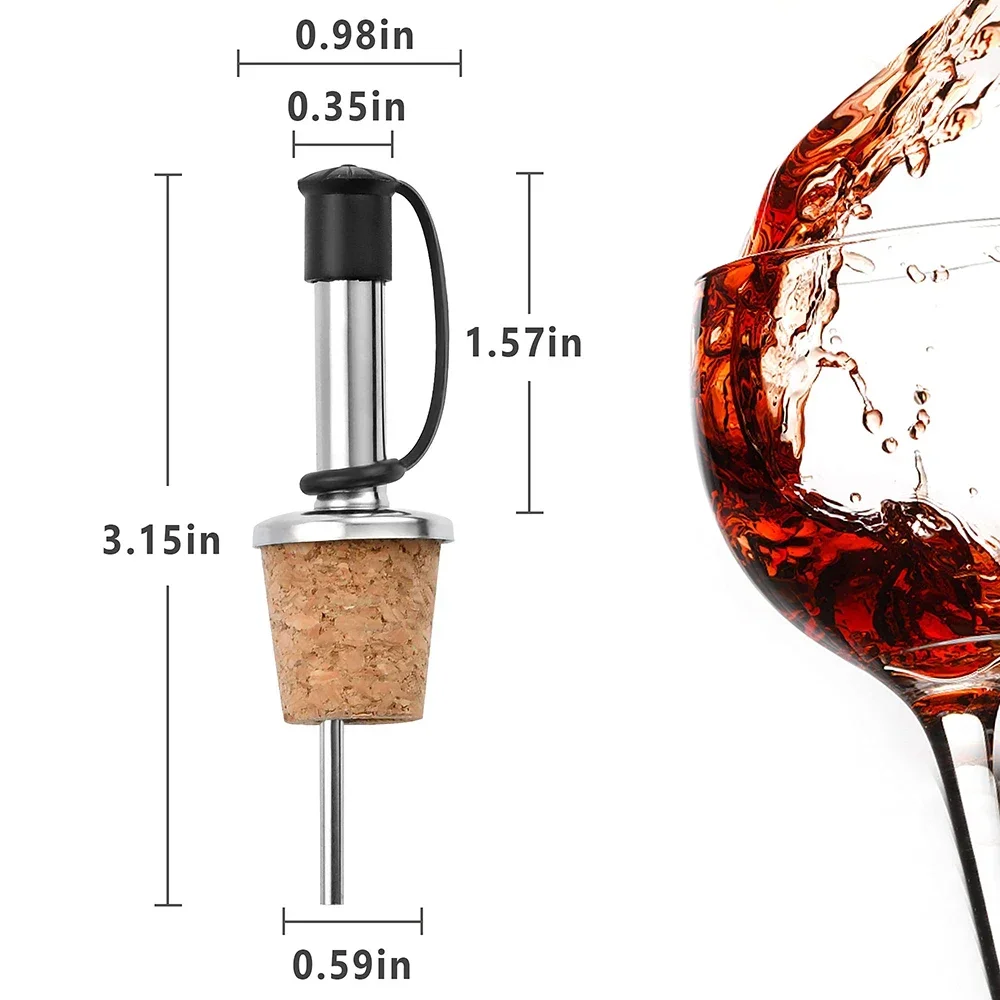 1PC Red Wine Cork Pourer Stain - Wine Beer And Spirit 评论和价格