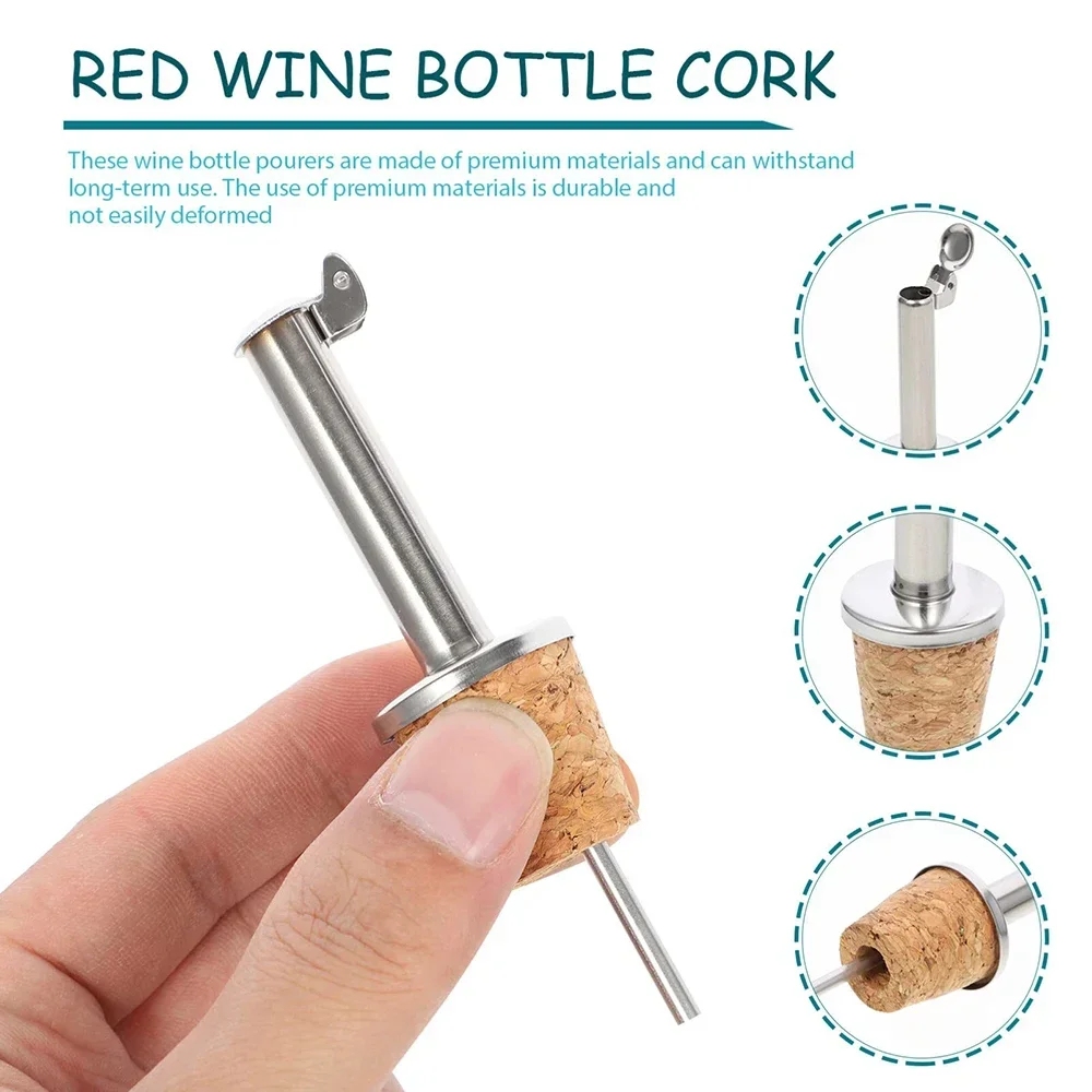 1PC Red Wine Cork Pourer Stain - Wine Beer And Spirit 评论和价格