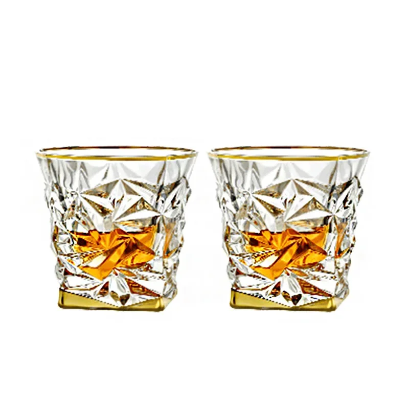 Crystal glass gold-painted whi - Wine Beer Pairing 评论和价格