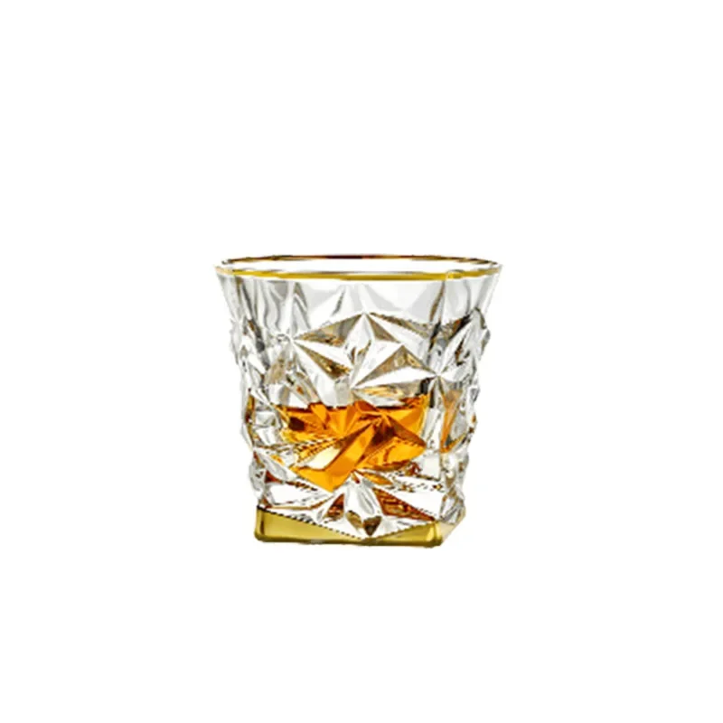 Crystal glass gold-painted whi - Wine Beer Pairing 评论和价格