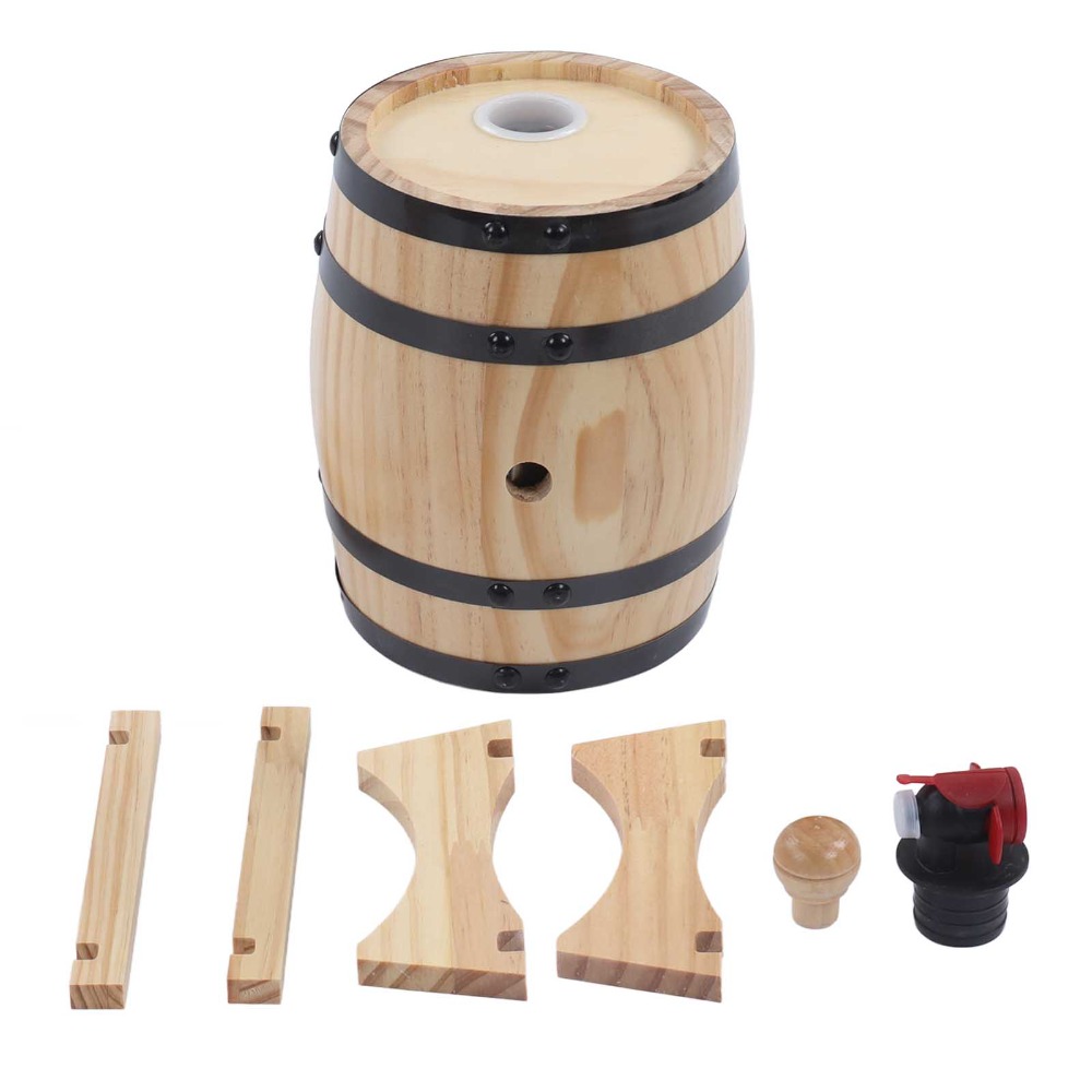 7 piece Vintage Pine Wood Wine - Wine Beer Whiskey 评论和价格