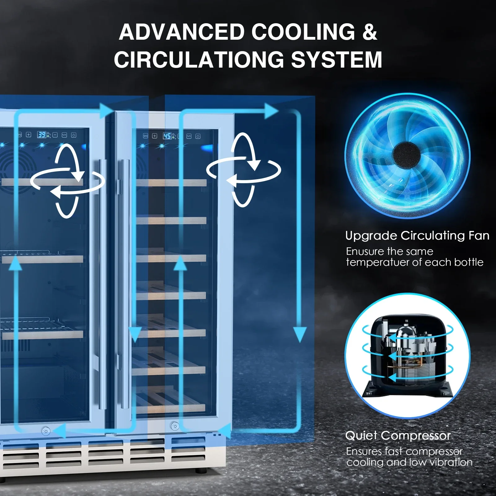 Wine and Beverage Refrigerator - Wine Beer Fridge Dual Zone 评论和价格