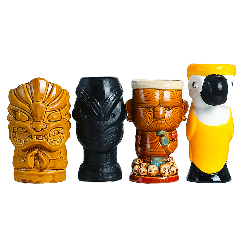 Hawaii Tiki Mugs Cocktail Cup  - Wine Beer Cocktail 评论和价格