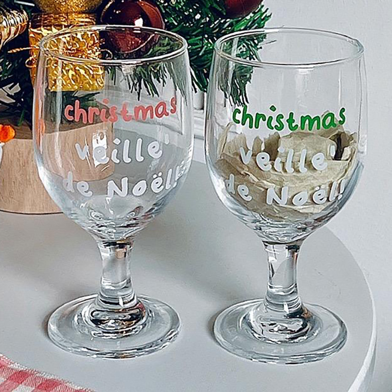 Vintage Letters Printed Glass  - Wine Beer Foot 评论和价格