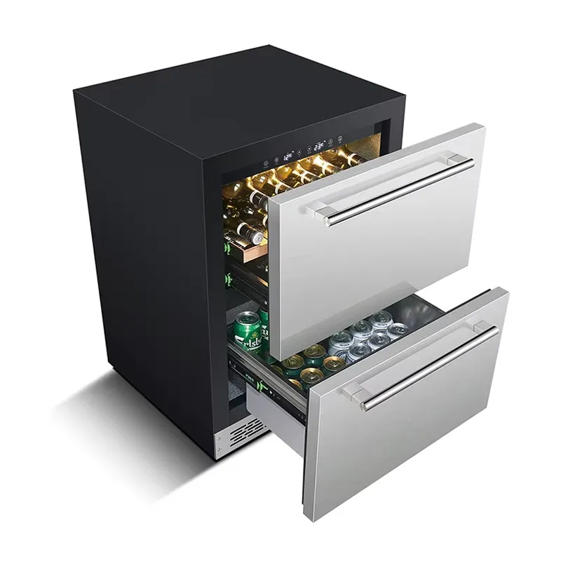 Black and Durable Stainless St - Wine Beer Fridge Dual Zone 评论和价格