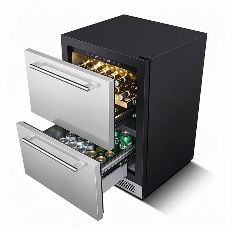 Black and Durable Stainless St - Wine Beer Fridge Dual Zone 评论和价格