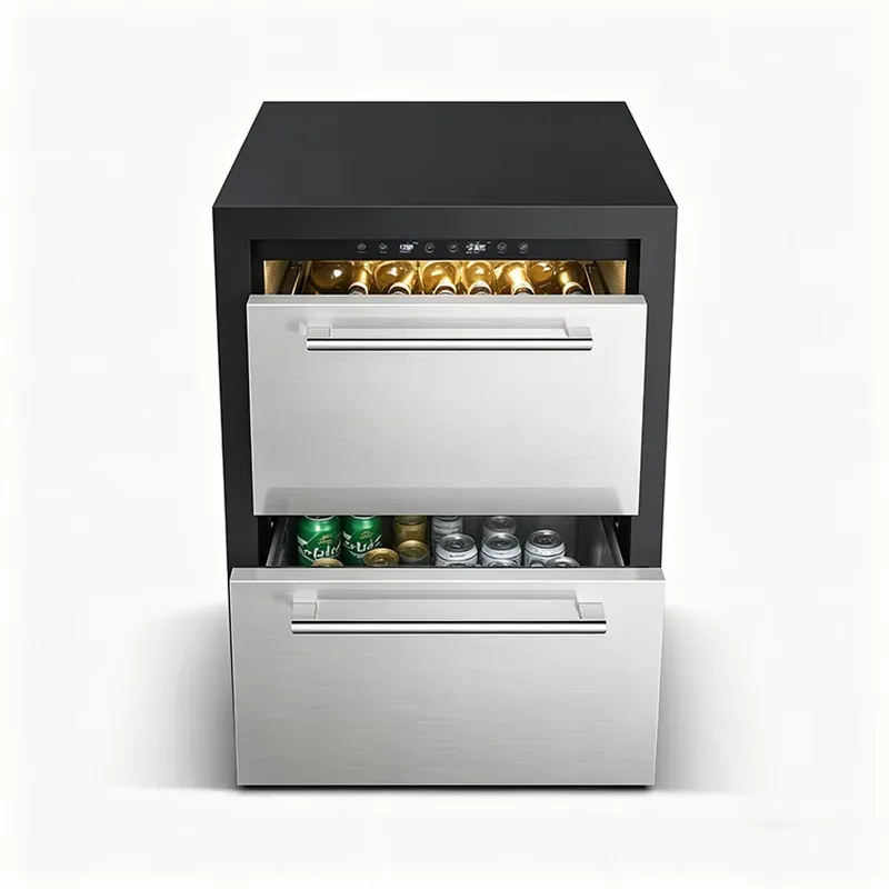 Black and Durable Stainless St - Wine Beer Fridge Dual Zone 评论和价格