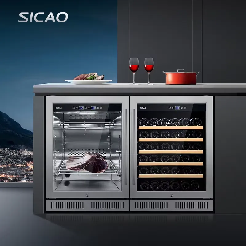 Under Counter Dry Age Fridge W - Wine Beer Fridge Dual Zone 评论和价格