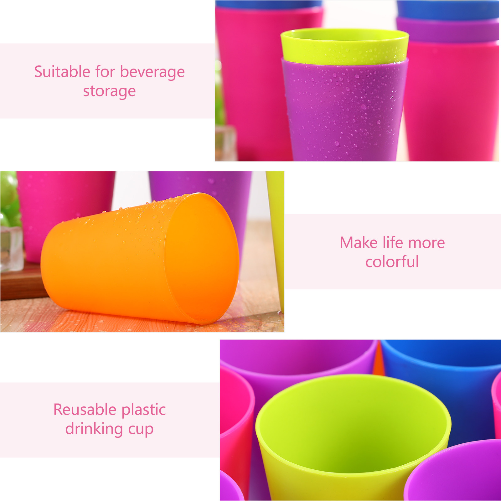 15Pcs Mixed Color Plastic Drin - Wine With Beer Mix 评论和价格