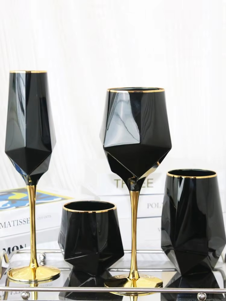 Pure Black Crystal Golden Edge - Wine Beer Whiskey 评论和价格