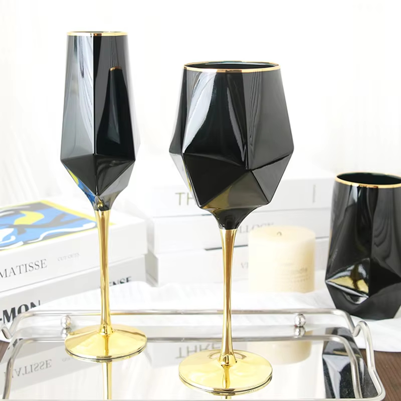 Pure Black Crystal Golden Edge - Wine Beer Whiskey 评论和价格