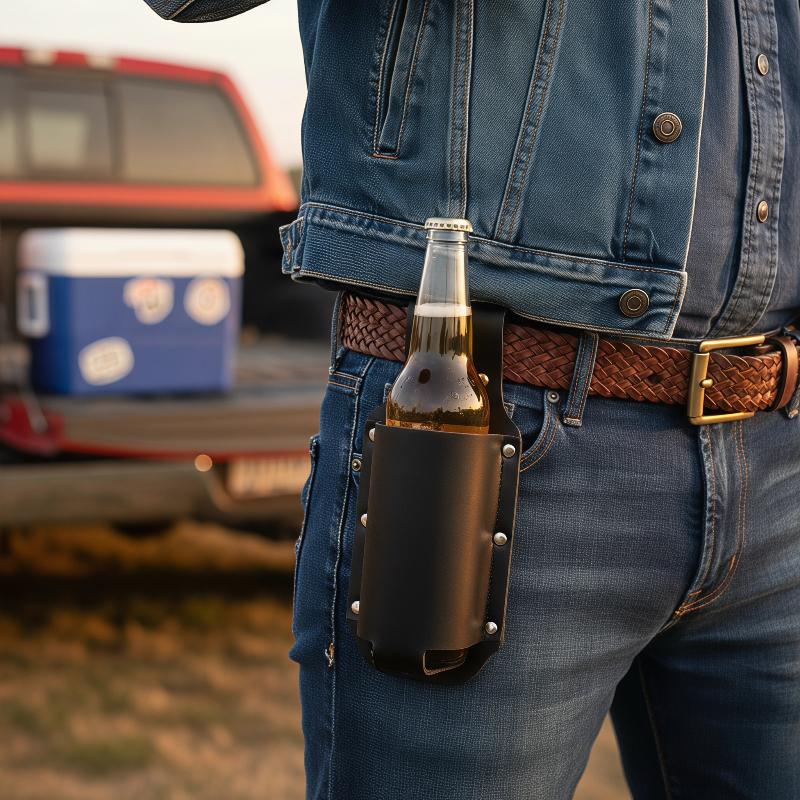 [J] 1Pcs Leather Beer Can Bott - Wine Beer Bottle 评论和价格