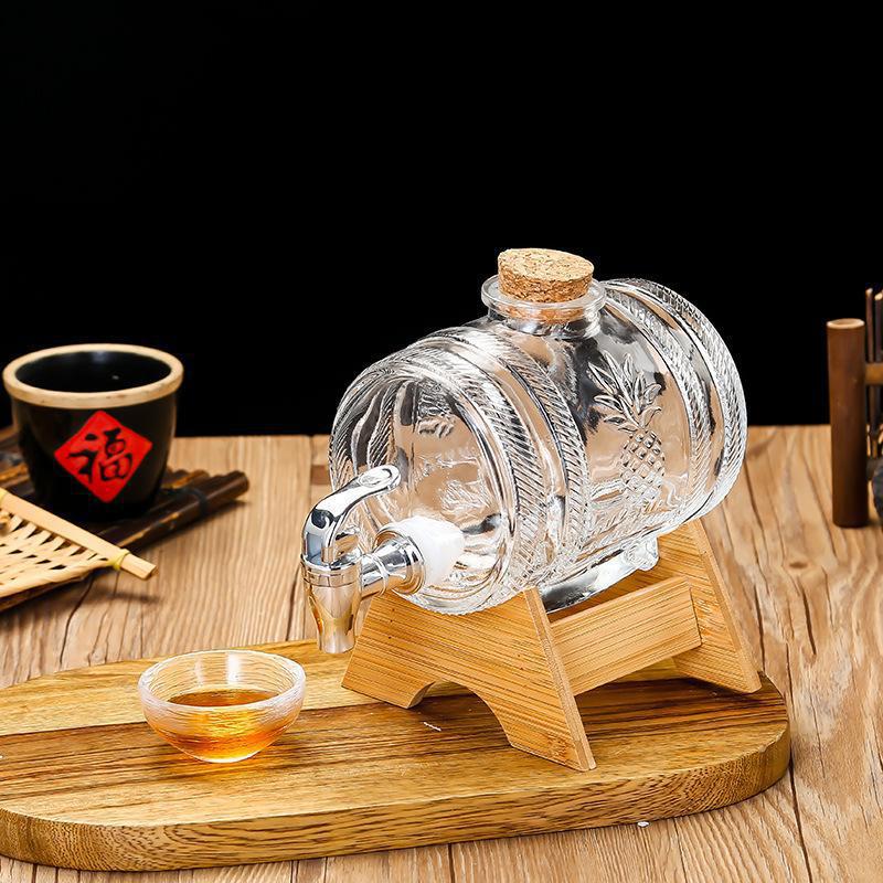 1L Glass Whiskey Barrel Wine B - Wine Beer Whiskey 评论和价格