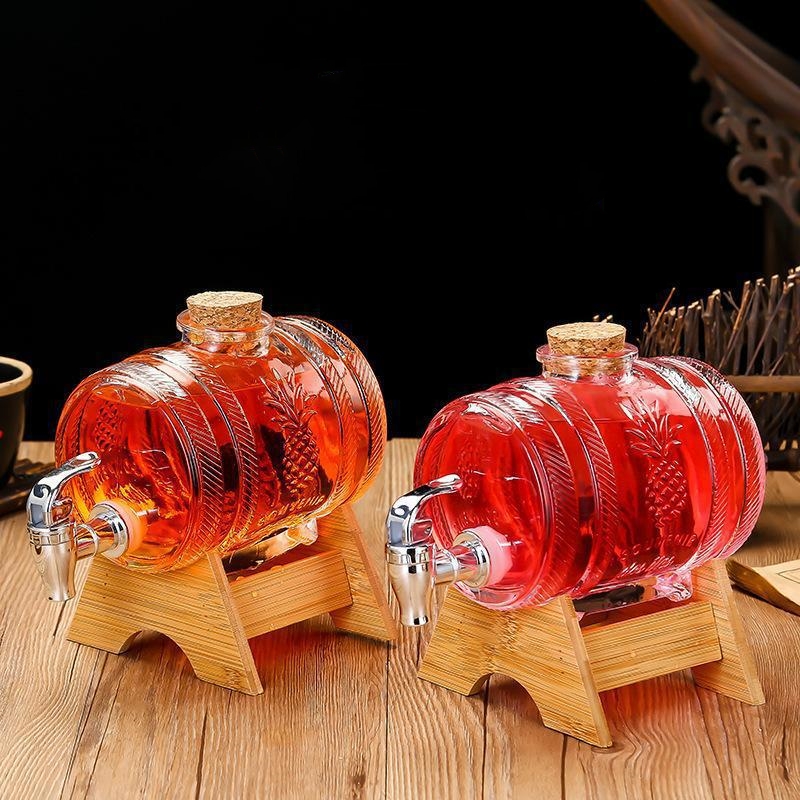1L Glass Whiskey Barrel Wine B - Wine Beer Whiskey 评论和价格