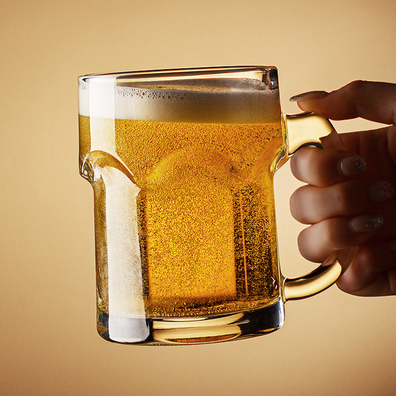 Household beer mug with handle - Wine Beer Red 评论和价格