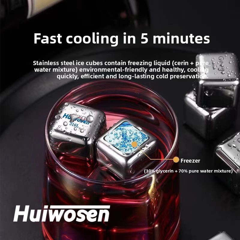 316 Stainless Steel Ice Cube R - Wine Beer Whiskey 评论和价格