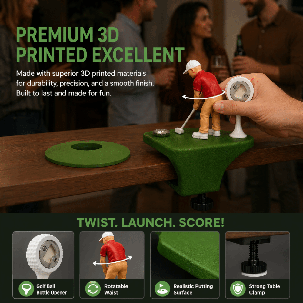 3D Printed Golf Ball Themed Bo - Wine Beer Red 评论和价格