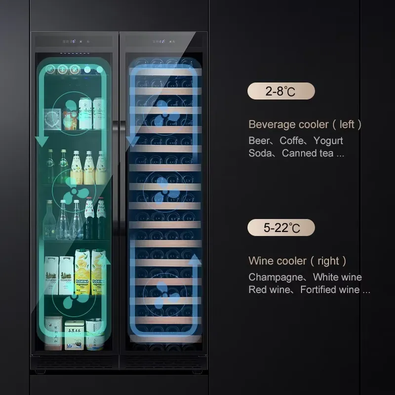 Built In Beverage Fridge Doubl - Wine Beer Fridge Dual Zone 评论和价格