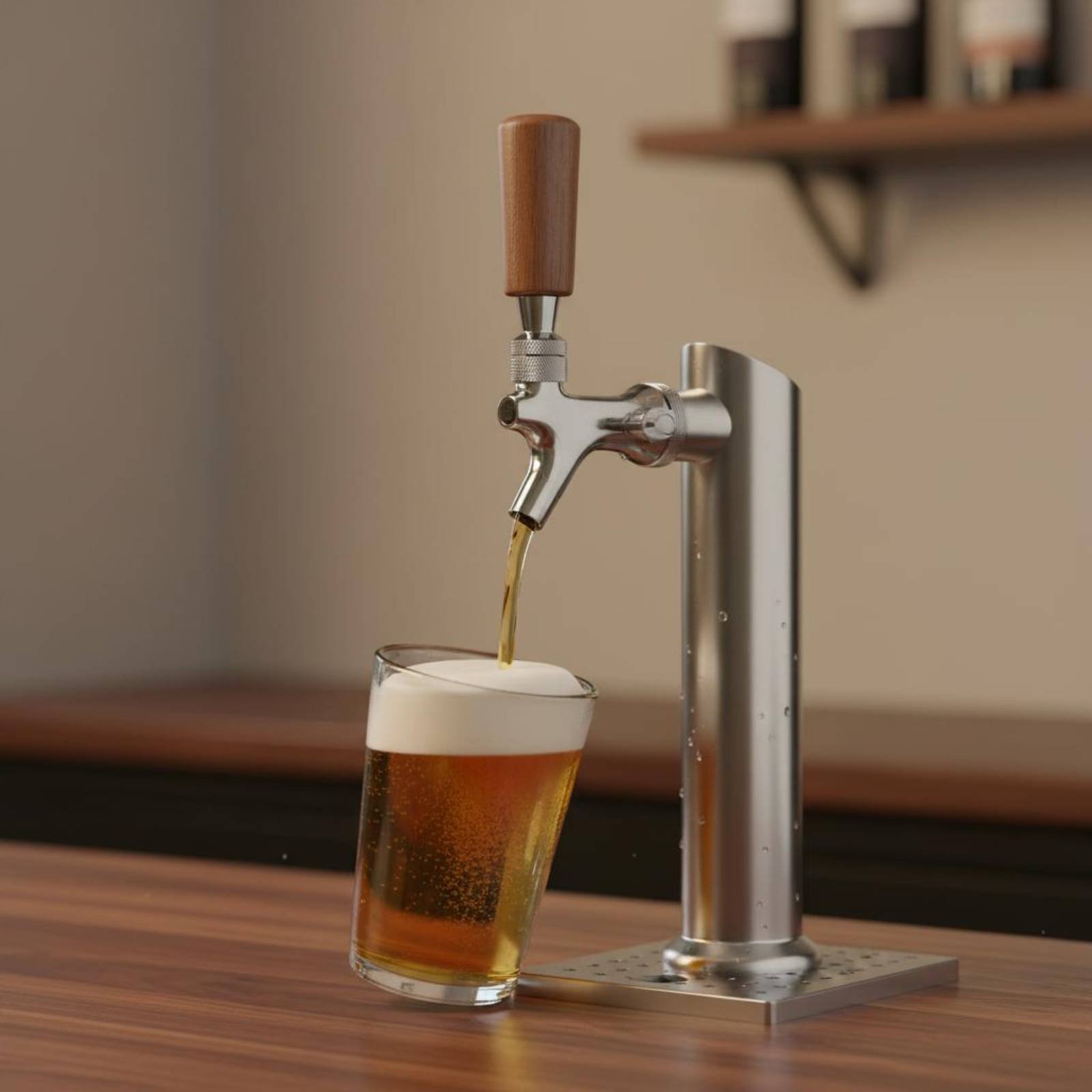 Short Wooden Beer Handle Solid - Wine Beer & More 评论和价格