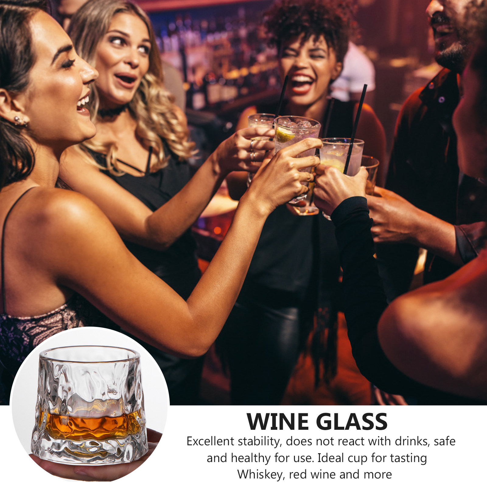 1Pcs Hammered Wine Glass Cup P - Wine Beer Whiskey 评论和价格
