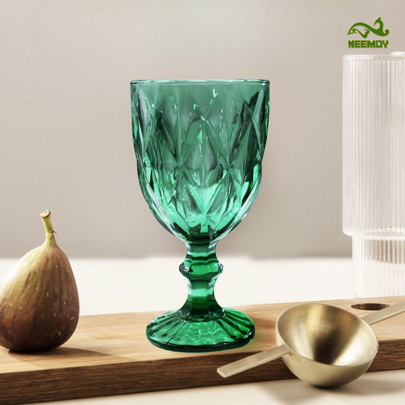 Green Engraved Relief High Foo - Wine Beer Foot 评论和价格