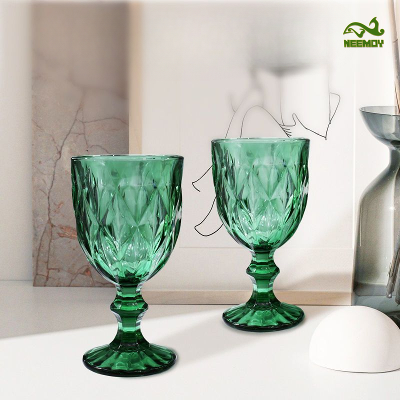 Green Engraved Relief High Foo - Wine Beer Foot 评论和价格