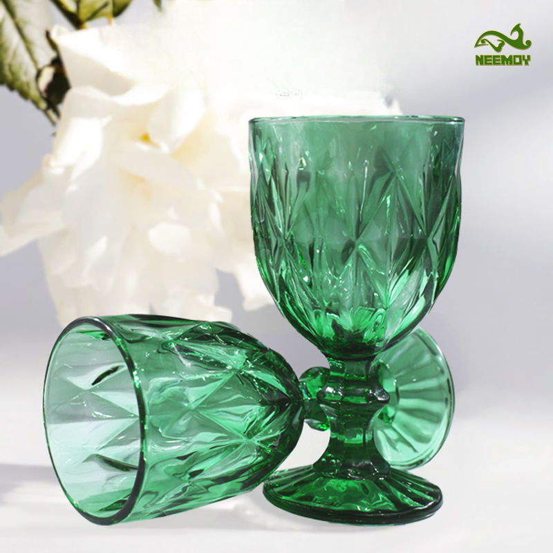 Green Engraved Relief High Foo - Wine Beer Foot 评论和价格